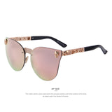 Women's Gothic skull Sunglasses with Metal Frame Temple & UV400