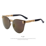Women's Gothic skull Sunglasses with Metal Frame Temple & UV400