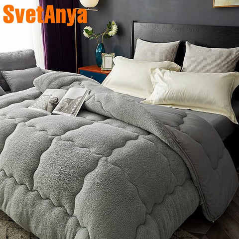 Warm Comforter thick Bedding Filler artificial Lamb Cashmere Throws Blanket