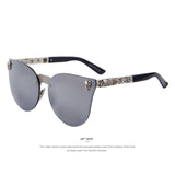 Women's Gothic skull Sunglasses with Metal Frame Temple & UV400